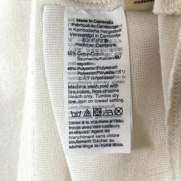 Madewell Sunkissed Beach Club Graphic Tomboy Tee Short Sleeve Crew Neck Cream - Picture 9 of 10